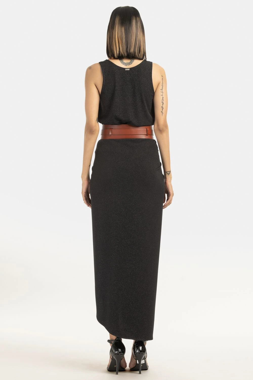 431-88 By Shweta Kapur Black Shimmer Tank Top 3 431-88 By Shweta Kapur Black Shimmer Tank Top - Image 3