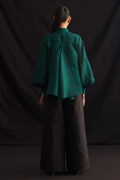 Amrich Kay Tranquil Green Silk Hand-Woven Shirt -Cheap Wovencia Store 41123am17 4