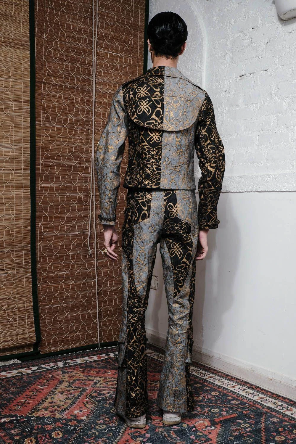 QUOD Black & Grey QUOD Printed Racer Denim Pant 4 QUOD Black & Grey QUOD Printed Racer Denim Pant - Image 4