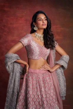 Jayanti Reddy Blush Pink Zardosi Embroidered Lehenga Set -Cheap Wovencia Store 512jr5 5