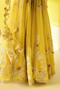 Ridhi Mehra Lahya Yellow Embellished Lehenga Set -Cheap Wovencia Store 5523rm11 4
