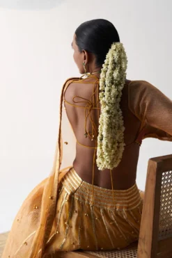 Itrh Yellow Embellished Lehenga Set -Cheap Wovencia Store 61023ih15 3