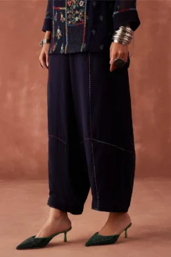 Sunira Designs Blue Dhaaga Cowl Ijar Pants -Cheap Wovencia Store 6923sa22 4