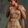 Tarun Tahiliani Accessories Ivory & Gold Jewelled Belt