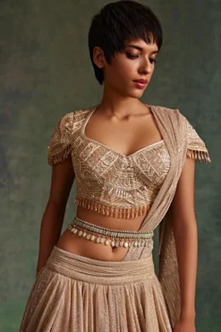 Tarun Tahiliani Accessories Jade Embellished Belt