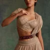 Tarun Tahiliani Accessories Wine Embroidered Belt