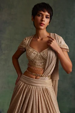 Tarun Tahiliani Accessories Gold Embellished Belt