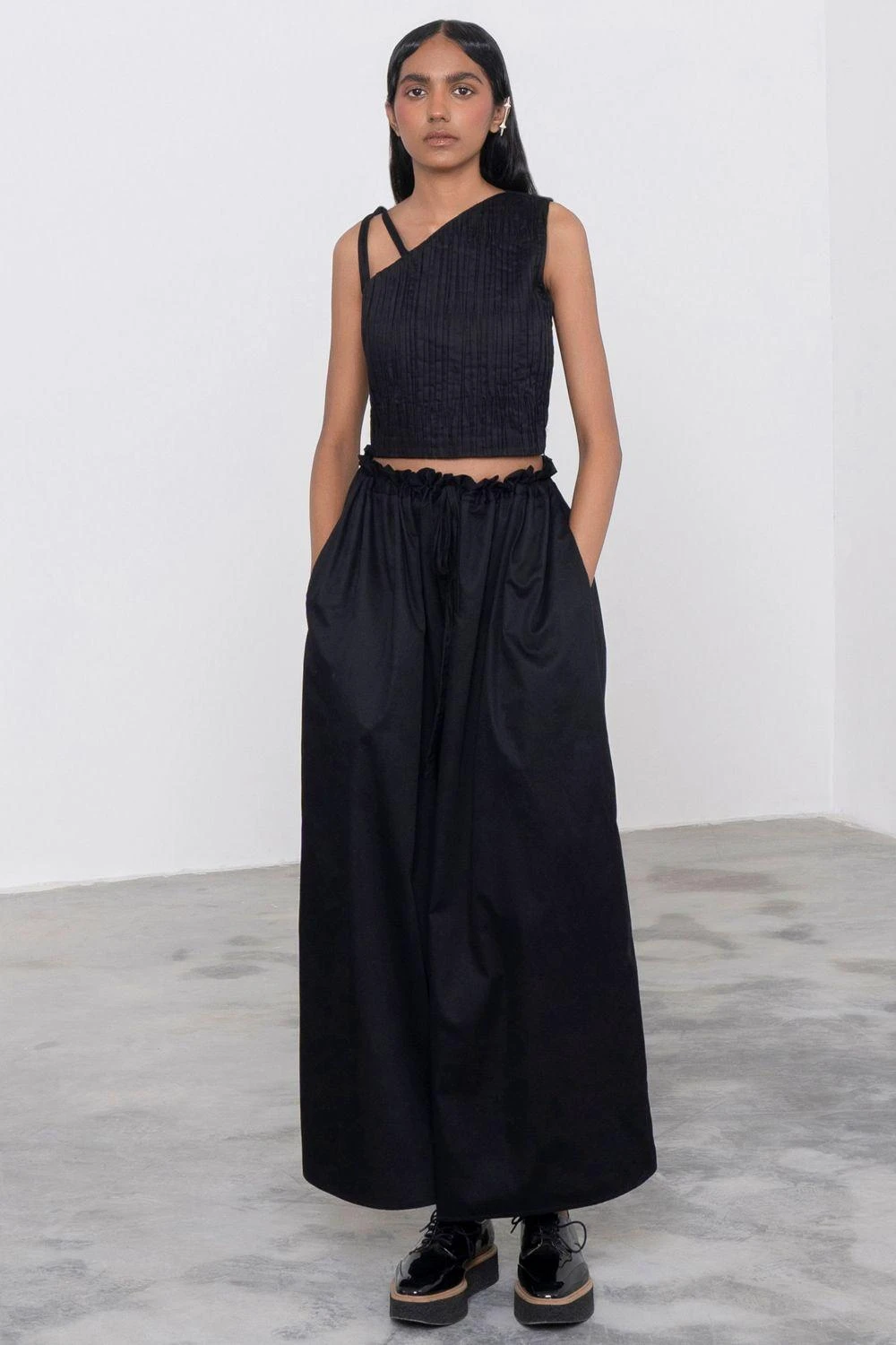 Corpora Studio Ruched Effect Black Bustier 1 Corpora Studio Ruched Effect Black Bustier