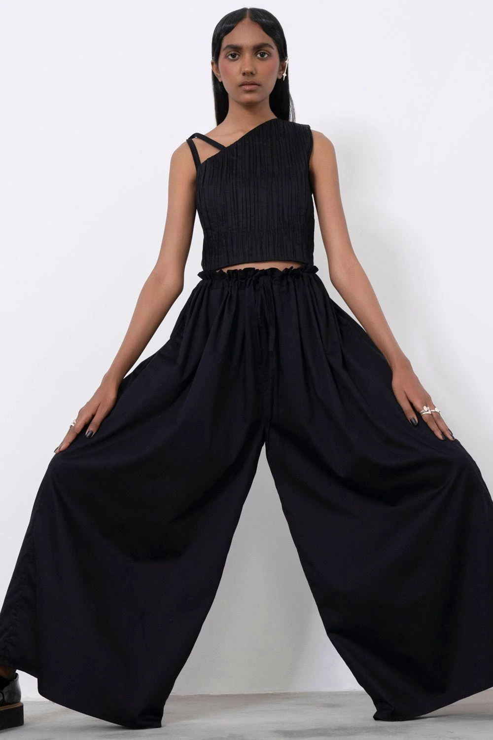 Corpora Studio Ruched Effect Black Bustier 2 Corpora Studio Ruched Effect Black Bustier - Image 2