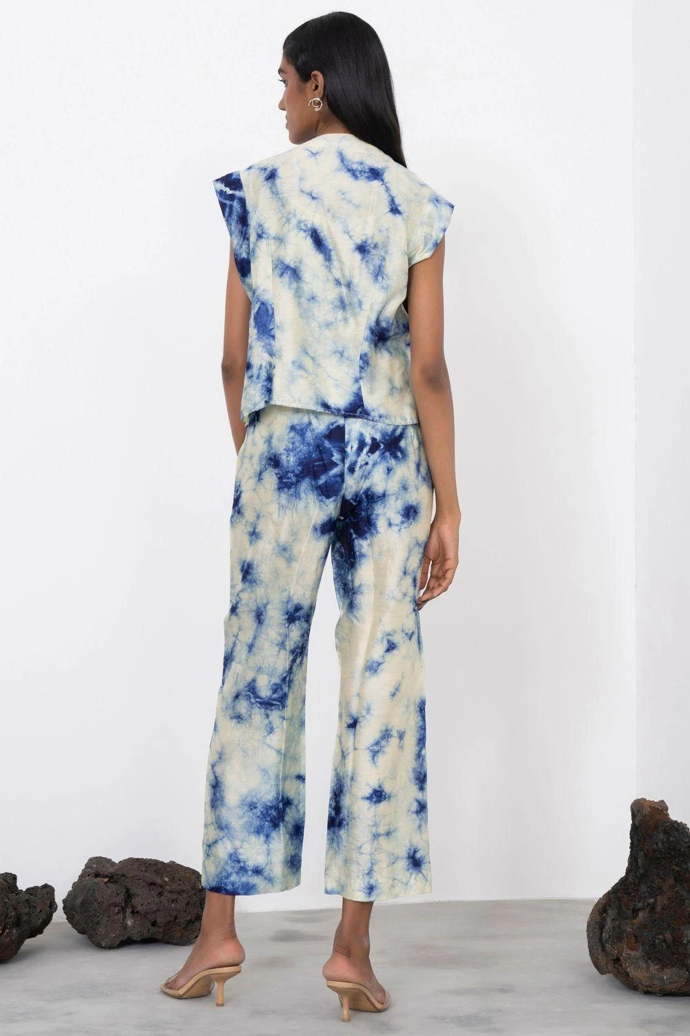 Corpora Studio Lime & Navy Tie Dye Pants 3 Corpora Studio Lime & Navy Tie Dye Pants - Image 3