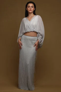 Shriya Som Blue High-low Blouson