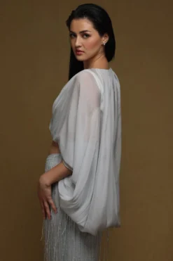 Shriya Som Blue High-low Blouson -Cheap Wovencia Store 8523sse5 4