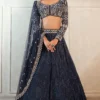 Ritika Mirchandani Navy Blue Hand Embroidered Lehenga Set