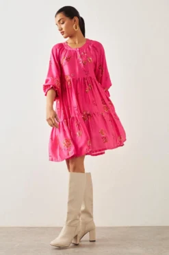 SNOB Lilly Pink Addison Printed & Tiered Dress -Cheap Wovencia Store 91sn54 3