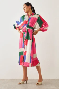 SNOB Pink Kimono Sleeve Canvas Dress 8 SNOB Pink Kimono Sleeve Canvas Dress -Cheap Wovencia Store 91sn55 4