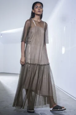 Urvashi Kaur Salmon Pink Boxy Slip Dress -Cheap Wovencia Store akara 36 3