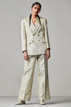 Alamelu Handloom Ikat Raw Silk Trousers