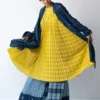 Urvashi Kaur Panelled Yellow Cotton Dress