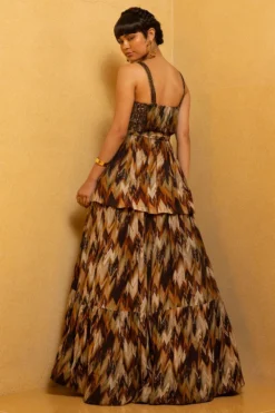 Nikita Mhaisalkar Brown Embellished Corset Belt -Cheap Wovencia Store ca trs22 007 3