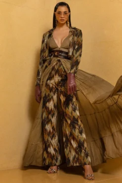 Nikita Mhaisalkar Sundown Coffee Sheeted Pants