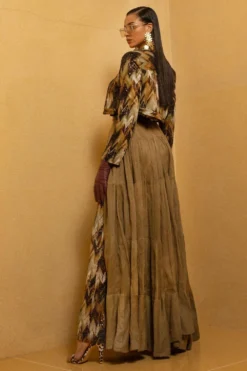 Nikita Mhaisalkar Sundown Coffee Sheeted Pants -Cheap Wovencia Store ca trs22 009 4