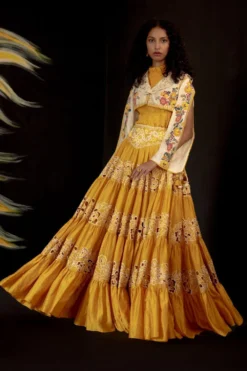 Chandrima Yellow Smocked Top