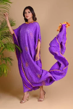 Bandhni Draped Dress With Coin & Tassel Details -Cheap Wovencia Store drdress1 4