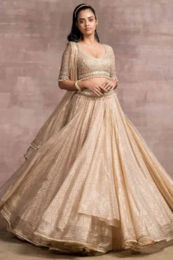 Tarun Tahiliani Gold Kalidar Lehenga Set