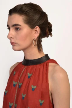 Ikai Rust Orange Halter Neck Dress -Cheap Wovencia Store hnd 2016 3