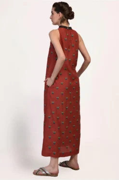 Ikai Rust Orange Halter Neck Dress -Cheap Wovencia Store hnd 2016 4