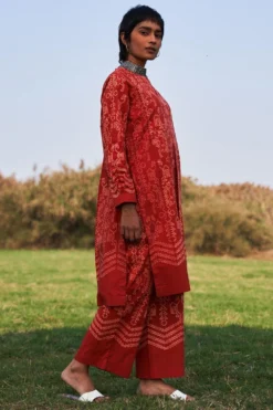 Ikai Rust Shibori Drawstring Pants