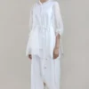 Ivory Half Silk Half Kota Shirt