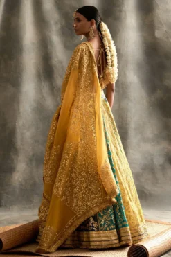 Itrh Colour Blocked Lehenga Set With Gota Patti Details -Cheap Wovencia Store itrh1060 5