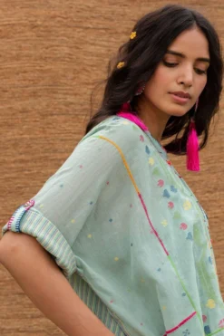 Sunira Designs Blue Kimono Style Dress -Cheap Wovencia Store j2210a 5