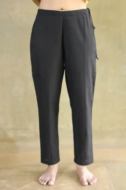 Kishmish Black Cigarette Pants -Cheap Wovencia Store kmpj021 cig blk 3