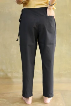 Kishmish Black Cigarette Pants -Cheap Wovencia Store kmpj021 cig blk 4