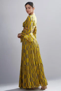 KoAi Chiffon Geometric Tie Up Top -Cheap Wovencia Store kofw20094 4