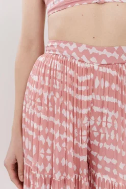 KoAi Abstract Print Three Layered Flared Pants -Cheap Wovencia Store koss21043 3