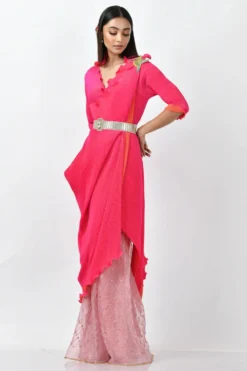 Kiran Uttam Ghosh Hexagon Embroidered Diamante Belt -Cheap Wovencia Store kug20219 3