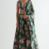 Kshitij Jalori Bentota Green Lehenga Set