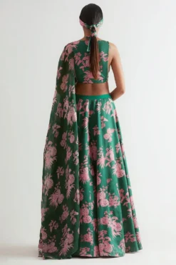 Kshitij Jalori Bentota Green Lehenga Set -Cheap Wovencia Store lehenga set bentota green 4 2
