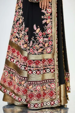 Nakul Sen Black Skirt Set Wirh Embroidered Jacket -Cheap Wovencia Store ns 1036 6