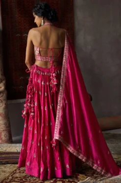 Punit Balana Chanderi Mukaish Work Lehenga Set 9 Punit Balana Chanderi Mukaish Work Lehenga Set -Cheap Wovencia Store pbsb 89 5