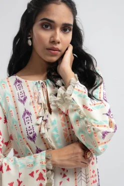 PS Pret By Payal Singhal Ikat Stripe Printed Boho Dress -Cheap Wovencia Store ps dr0014 d 3