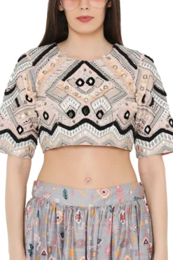 Payal Singhal Pastel Printed Lehenga Set With Embroidery Details -Cheap Wovencia Store ps lh0022 4