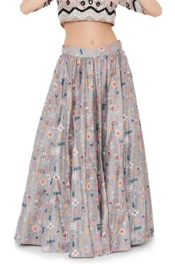 Payal Singhal Pastel Printed Lehenga Set With Embroidery Details -Cheap Wovencia Store ps lh0022 5