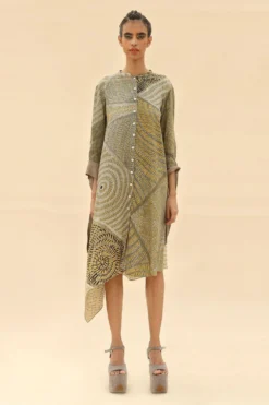Abhishek Sharma Tie & Dye Shirt Dress