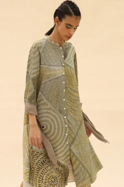 Abhishek Sharma Tie & Dye Shirt Dress 9 Abhishek Sharma Tie & Dye Shirt Dress -Cheap Wovencia Store psh04dune 4