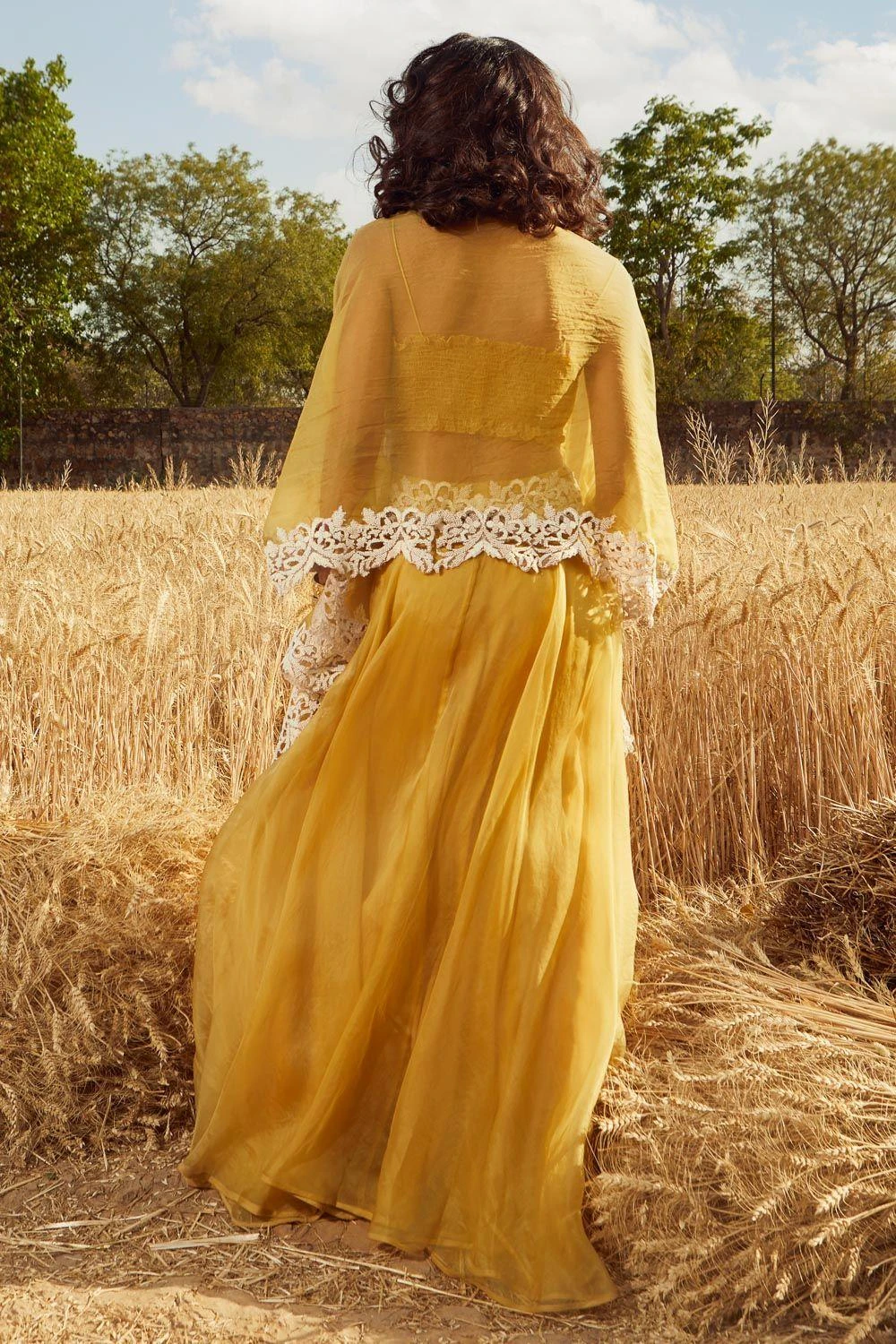 Ridhima Bhasin Mustard Embroidered Lehenga Set 3 Ridhima Bhasin Mustard Embroidered Lehenga Set - Image 3