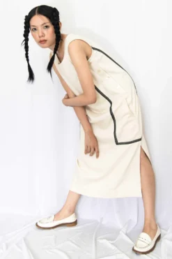 Rias Jaipur Ecru Cotton Denim Dress -Cheap Wovencia Store rias mix 05 4